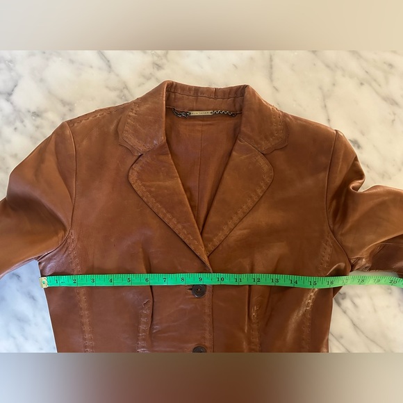 Gorgeous Elie Tahari Brown Leather blazer / Jacket - Women’s Size Small - Picture 10 of 16